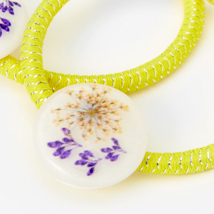 Pressed Floral Hair Ties - 2 Pack,