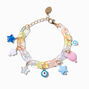Gold Star Chainlink Acrylic Charm Bracelet,