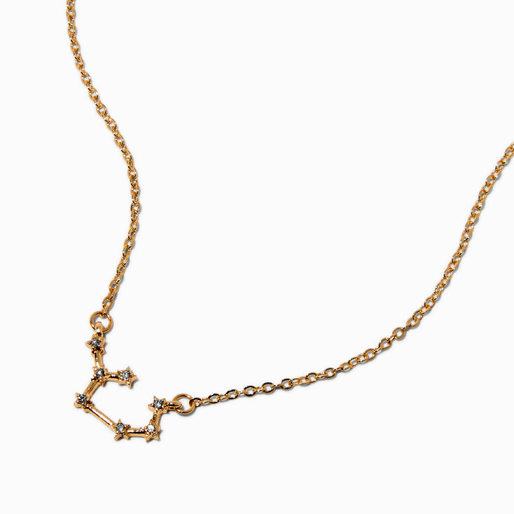 Gold-tone Zodiac Constellation Pendant Necklace - Sagittarius ,