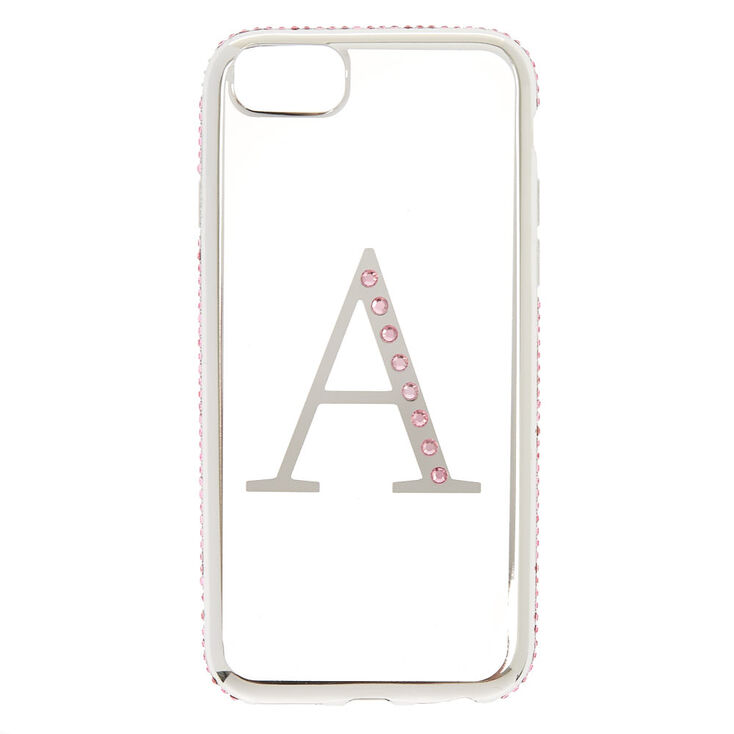 Pink Stone A Initial Phone Case,
