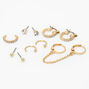 Gold Embellished Ear Cuff &amp; Mixed Earrings - 6 Pack,