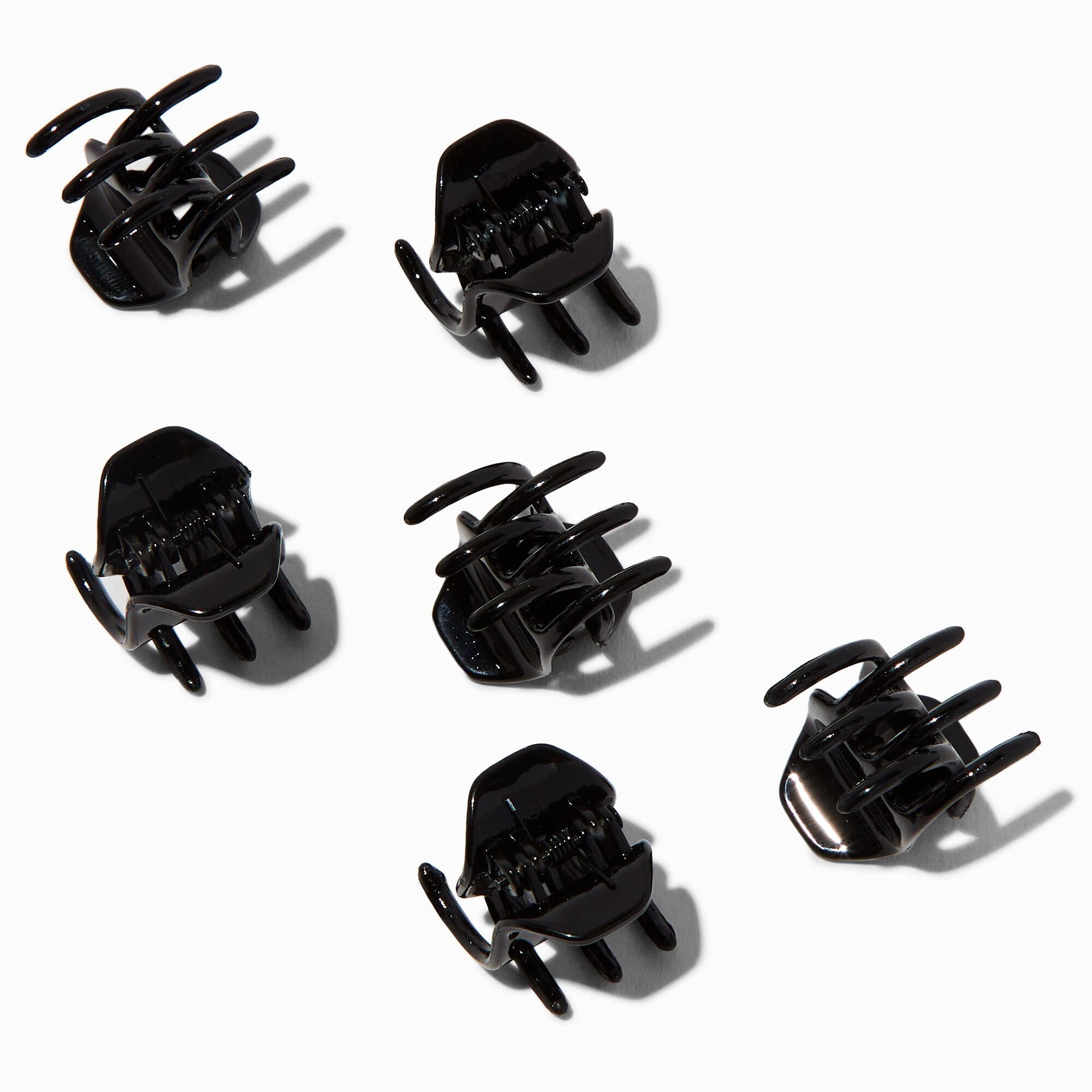 Black Mini Hair Claws - 6 Pack,