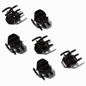 Black Mini Hair Claws - 6 Pack,