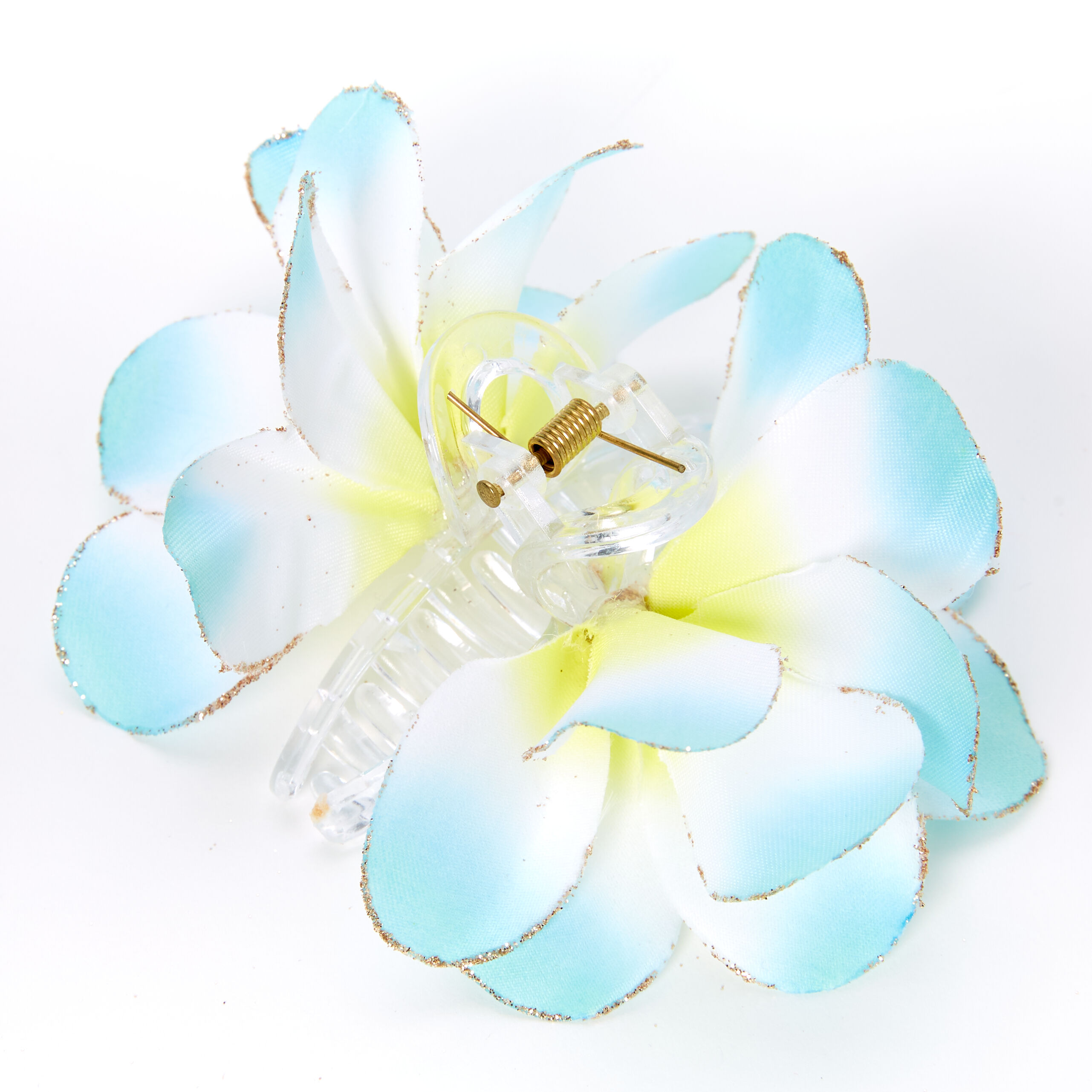 Blue & White Flower Hair Claw,