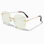 Lunettes rondes &agrave; verres transparents et bordure verte avec r&eacute;duction de la lumi&egrave;re bleue,