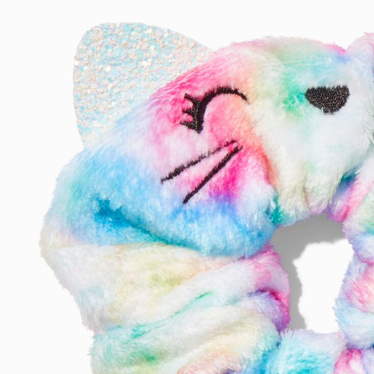Tie Dye Furry Cat Hair Scrunchie,