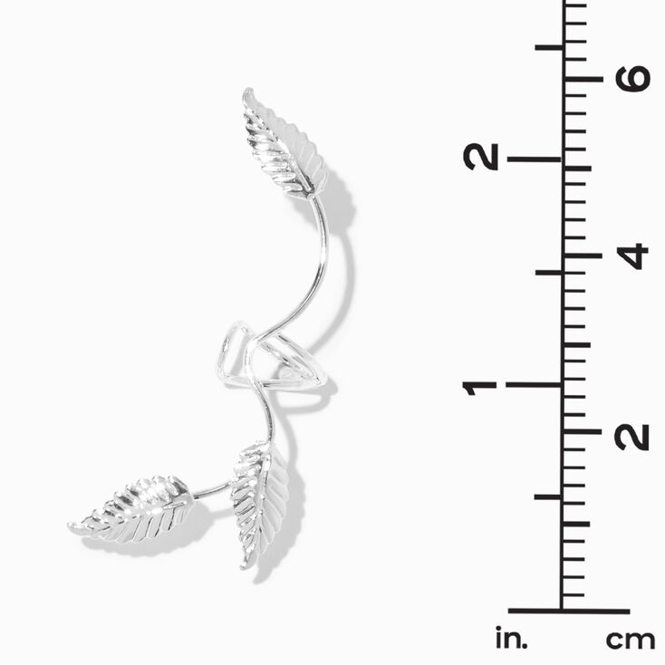 Silver Leaf Wrap Ear Cuff,