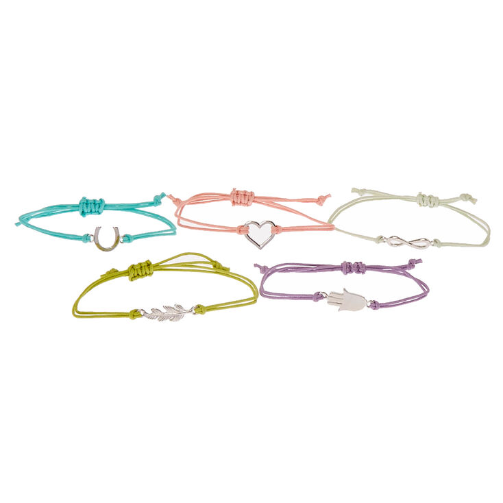 Lot de 5&nbsp;bracelets d&#39;amiti&eacute; &agrave; motif cordon,