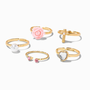 Claire&#39;s Club Special Occasion Diamond Box Rings - 5 Pack,