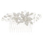 Silver Rhinestone Swirl Hair Comb,