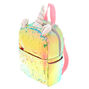 Petit sac &agrave; dos licorne &agrave; sequins holographiques - Rose,