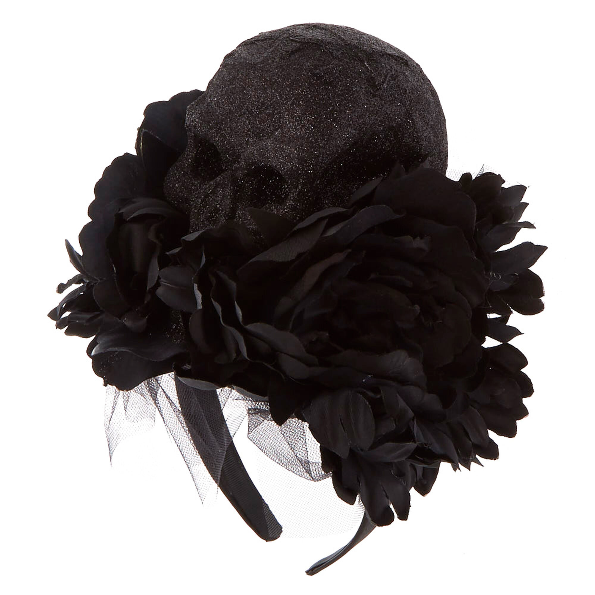 Large Black Skull Headband | Claire's US