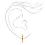 C LUXE by Claire&#39;s Gold-tone Titanium 12mm Sleek Hoop Earrings,