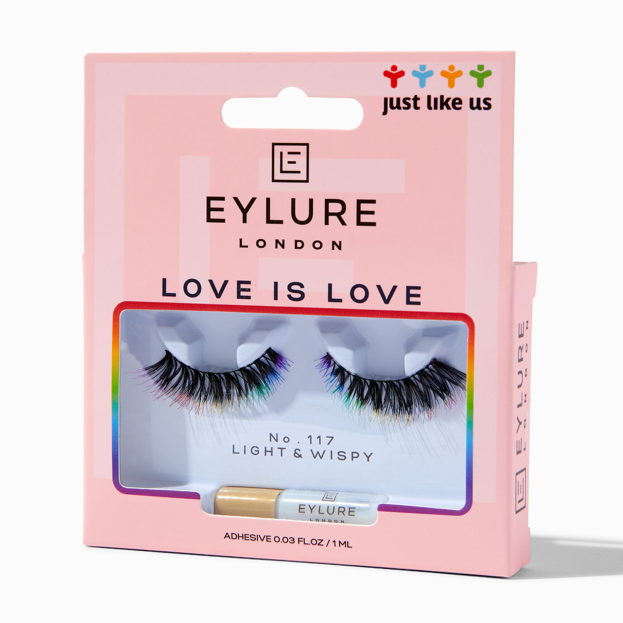 View Claires Eylure Love Is Faux Mink Eyelashes No 117 Light Wispy Black information