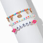 &quot;Aloha&quot; Gold-tone Shell Beaded Bracelet Set -  3 Pack,