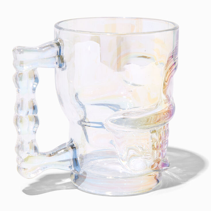 Iridescent Skull Glass Mug,