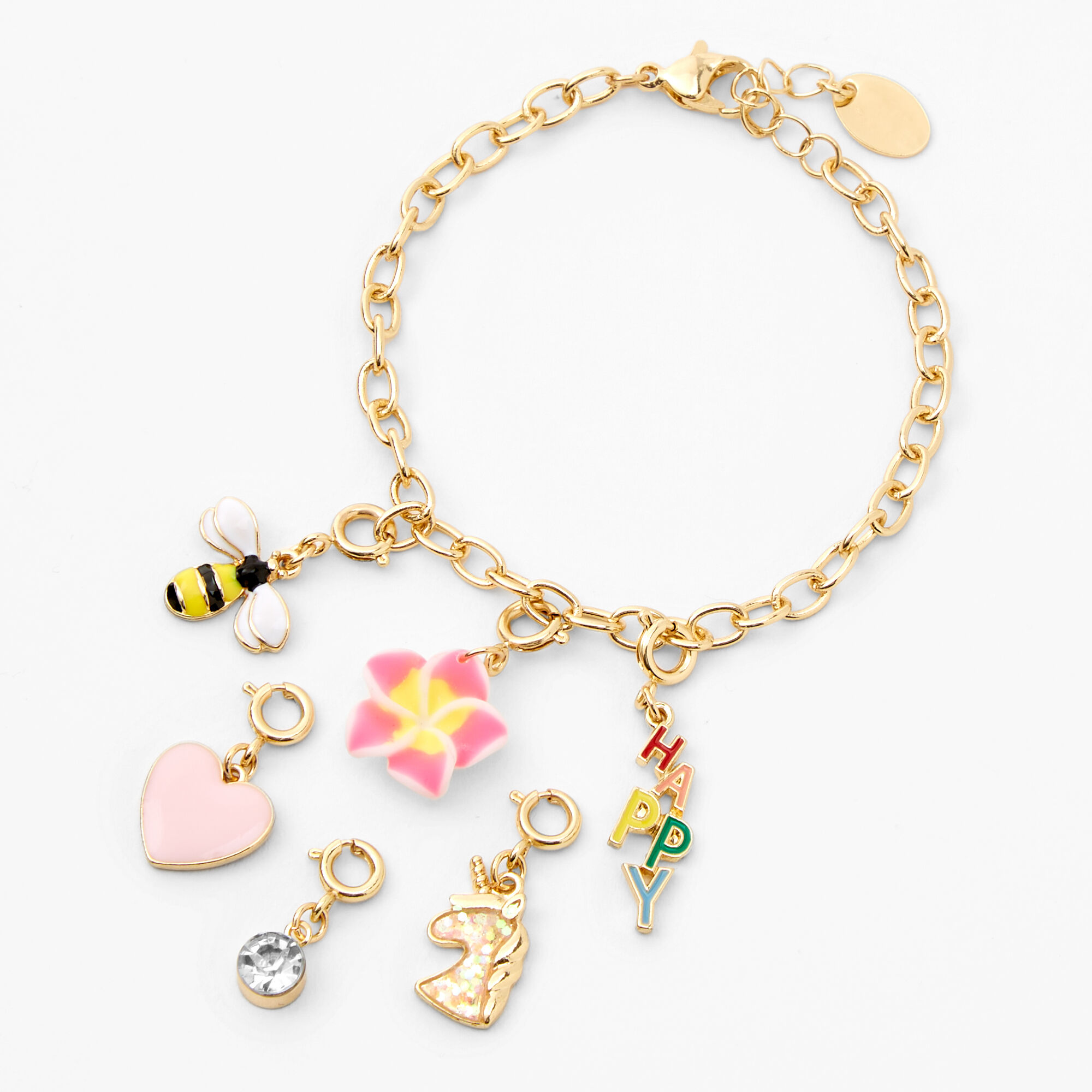 Bracelet à breloques « à faire soi-même » - Couleur dorée,