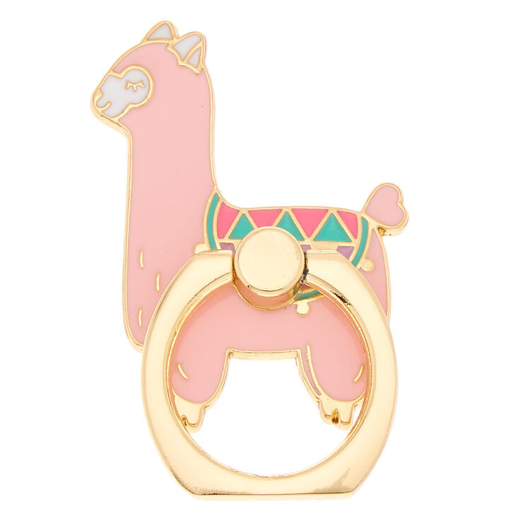 Claire's Anneau de support couleur doré lama rose