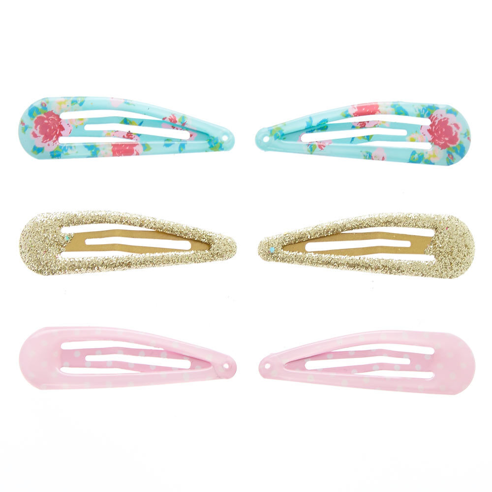 Claire's Club Garden Snap Hair Clips - 6 Pack,