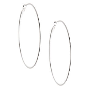 Silver-tone 80mm Hoop Earrings,