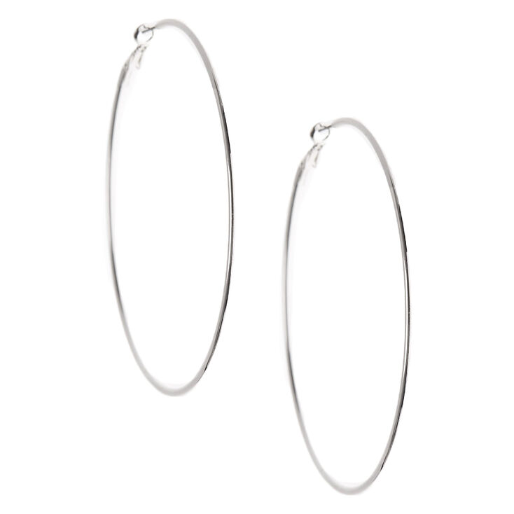 Silver-tone 80mm Hoop Earrings,