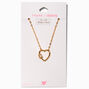 T H E M E x Claire&#39;s Gold-tone Heart Carabiner Necklace,