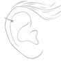 Silver Titanium 16G Horseshoe Crystal Cartilage Earring,