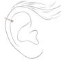 Silver-tone Titanium Horseshoe Crystal 16G Cartilage Earring,