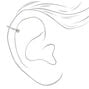 Silver Titanium 16G Horseshoe Crystal Cartilage Hoop Earring,