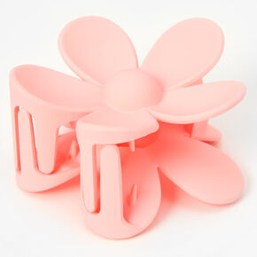 Pink Matte Flower Hair Claw,