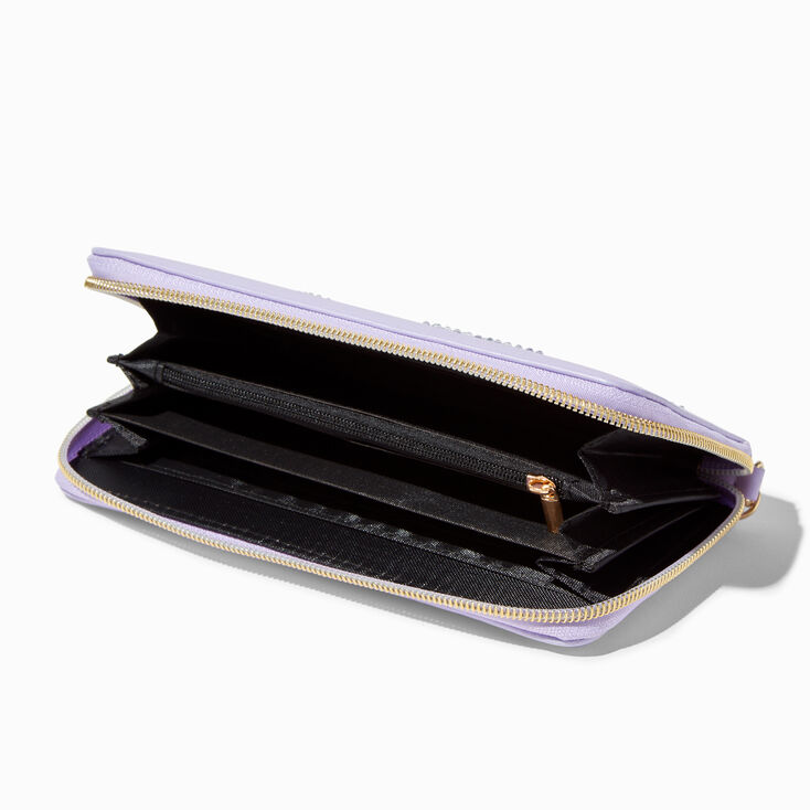 Lavender Embellished Butterfly Wristlet Wallet,