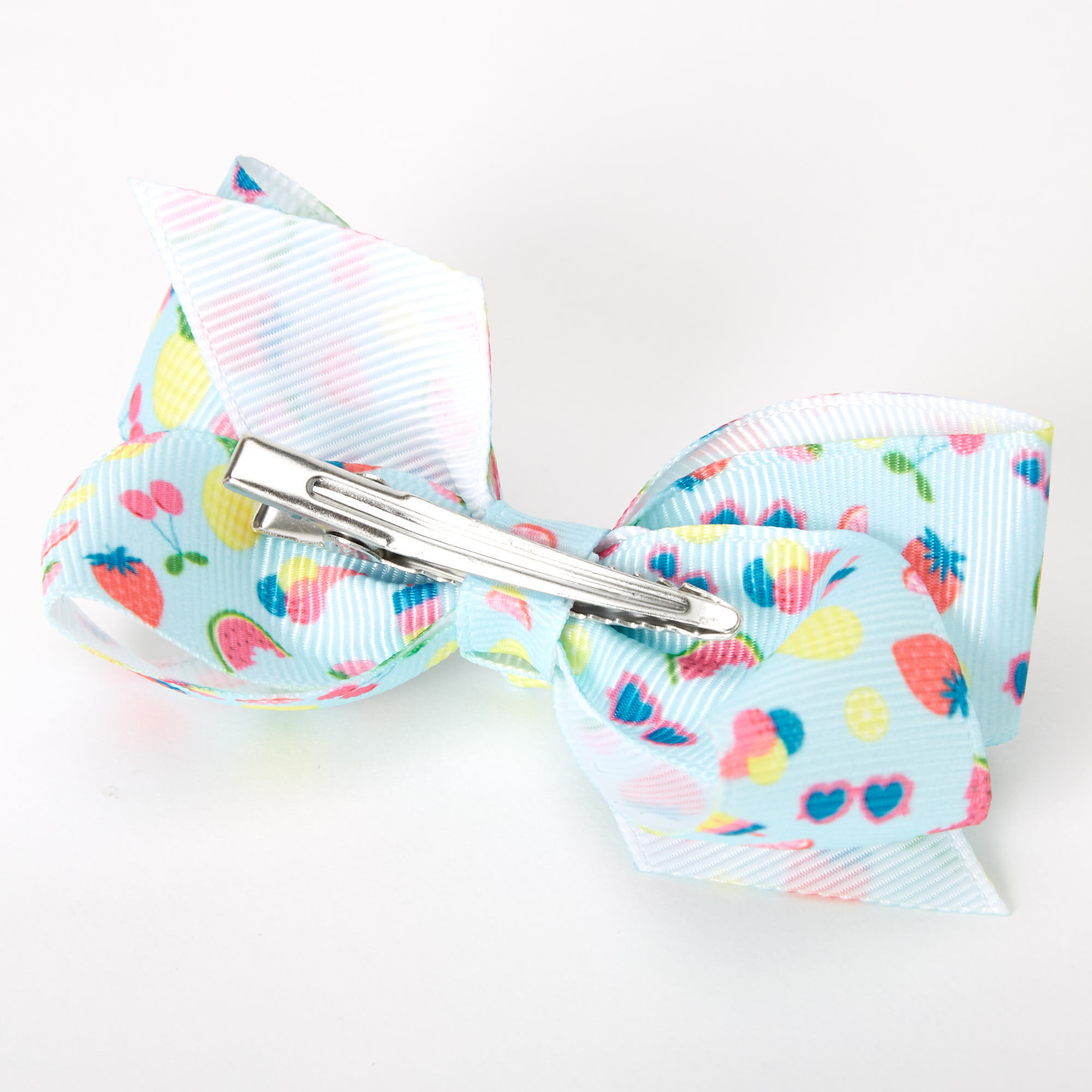 Claire's Club Summer Fun Bow Hair Clips - 3 Pack,