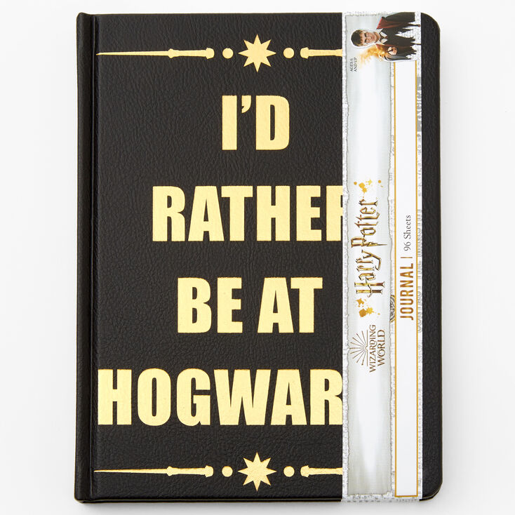 Harry Potter&trade; I&#39;d Rather Be At Hogwarts Journal - Black,