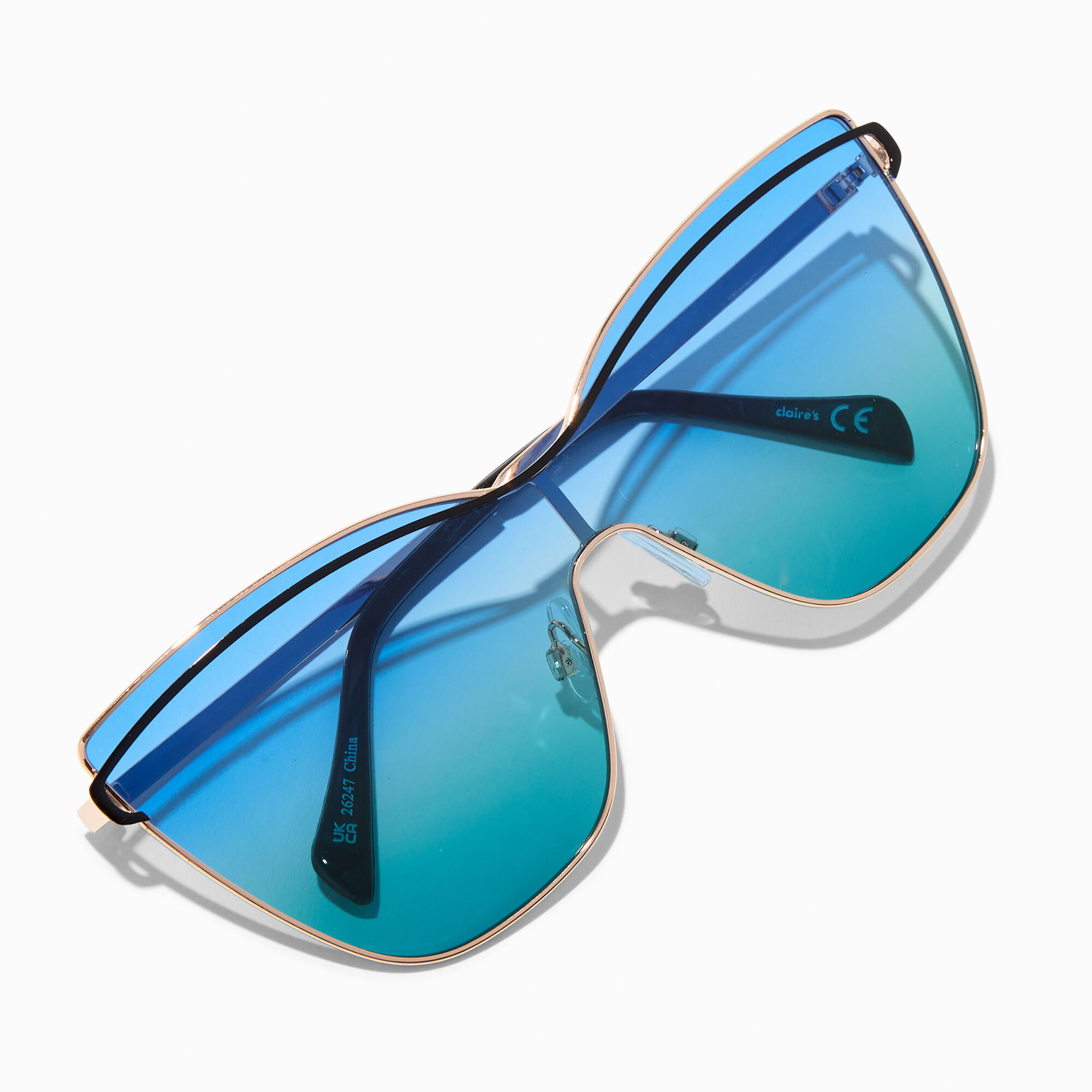 Blue Shield Ombre Sunglasses,