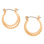 Gold 15MM Braided Double Hoop Earrings,