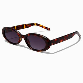 Tortoiseshell Oval Sunglasses,