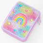 Pastel Purple Rainbow Bling Makeup Tin,