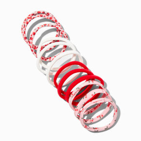 Cherry Time Rolled Hair Ties - 12 Pack,