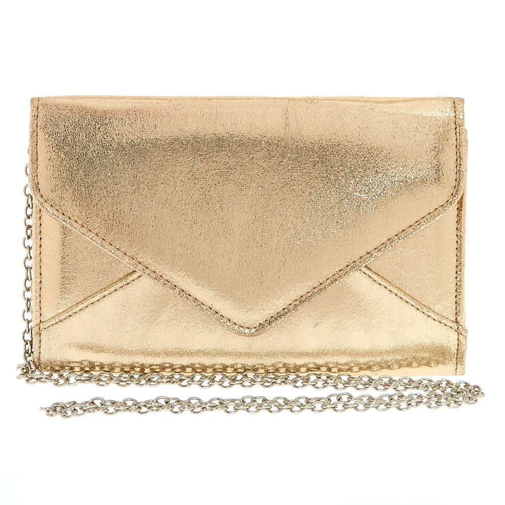 Sergio Feretti Gold Envelope Clutch Over The Shoulder Convertible Purse |  Convertible purse, Envelope clutch, Gold envelopes