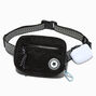 Black Sporty Chevron Fanny Pack,