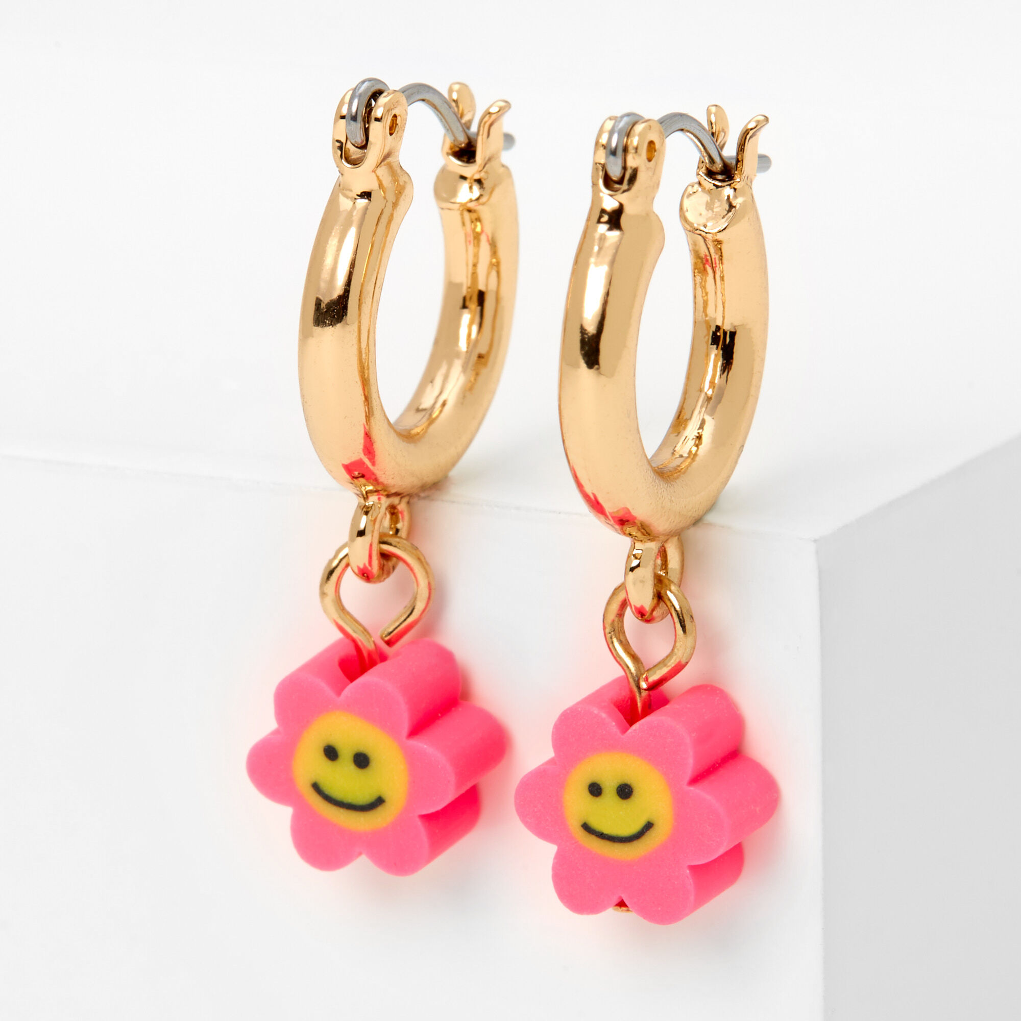 Smiley face earrings claire's on sale