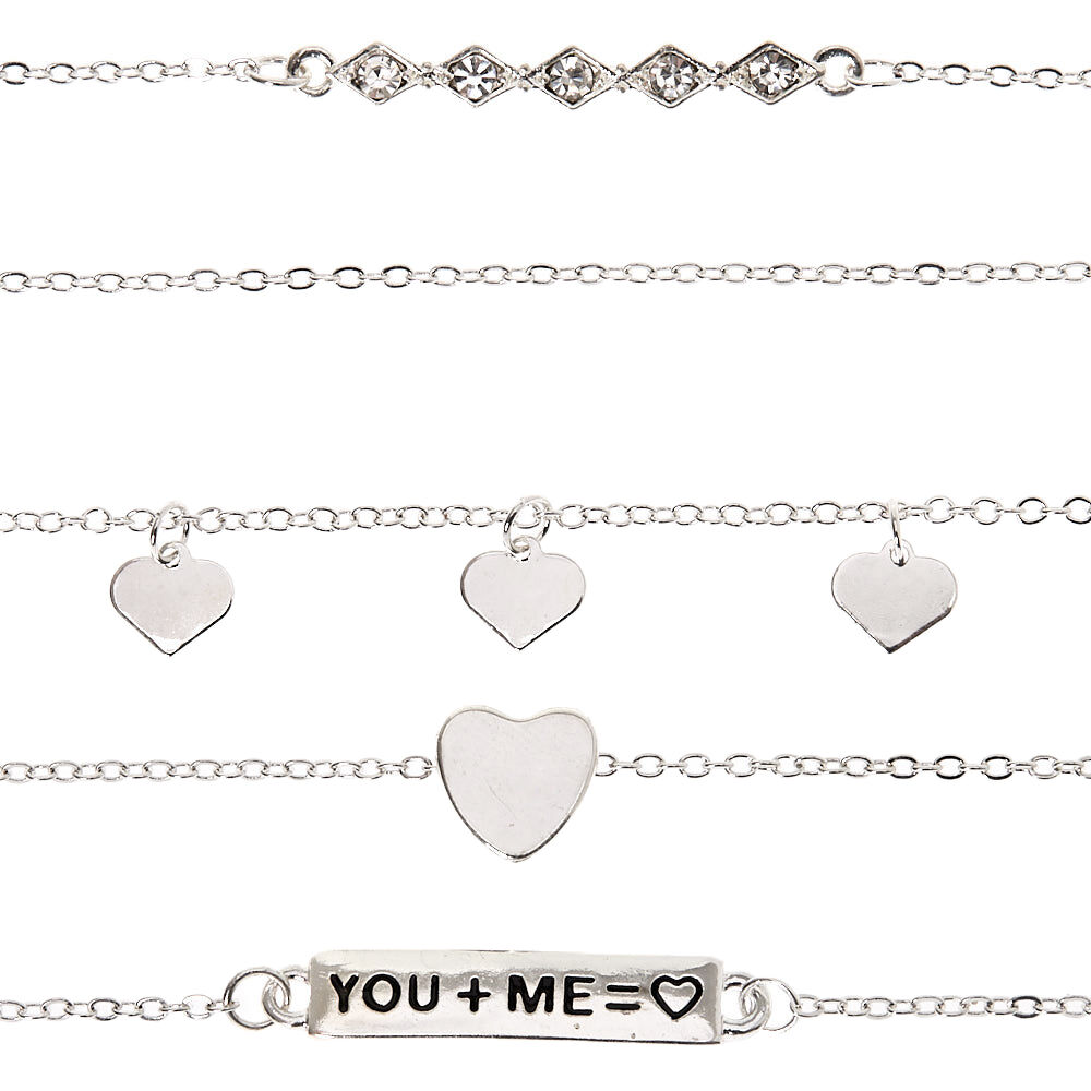 Silver Perfect Match Choker Necklaces - 5 Pack,