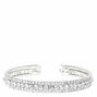 Silver Rhinestone Layered Cuff Bracelet,