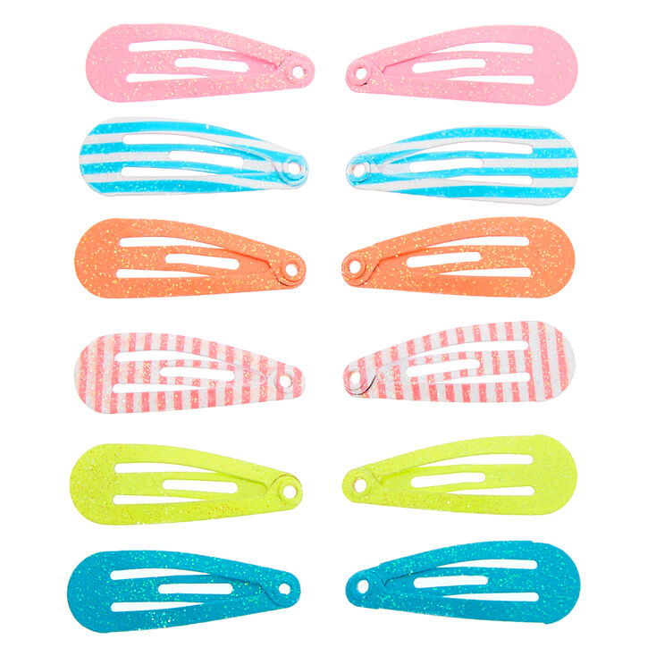 Claire&#39;s Club Mini Snap Hair Clips - 12 Pack,