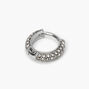 Silver 18G Paved Crystal Cartilage Hoop Earring,