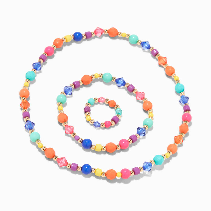 Claire&#39;s Club Rainbow Beaded Jewelry Set - 3 Pack,