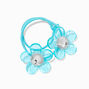 Claire&#39;s Club Jewel Tone Glitter Flower Hair Ties - 4 Pack,