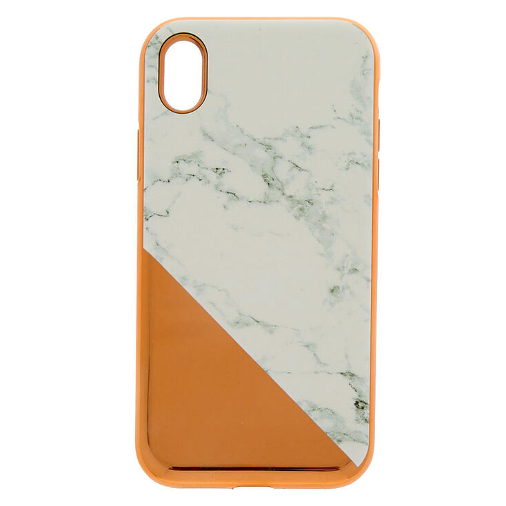 Rose Gold Marble Protective Phone Case Fits Iphone Xs Max Claire S Us