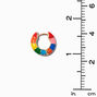 Gold Rainbow 10MM Huggie Hoop Earrings,