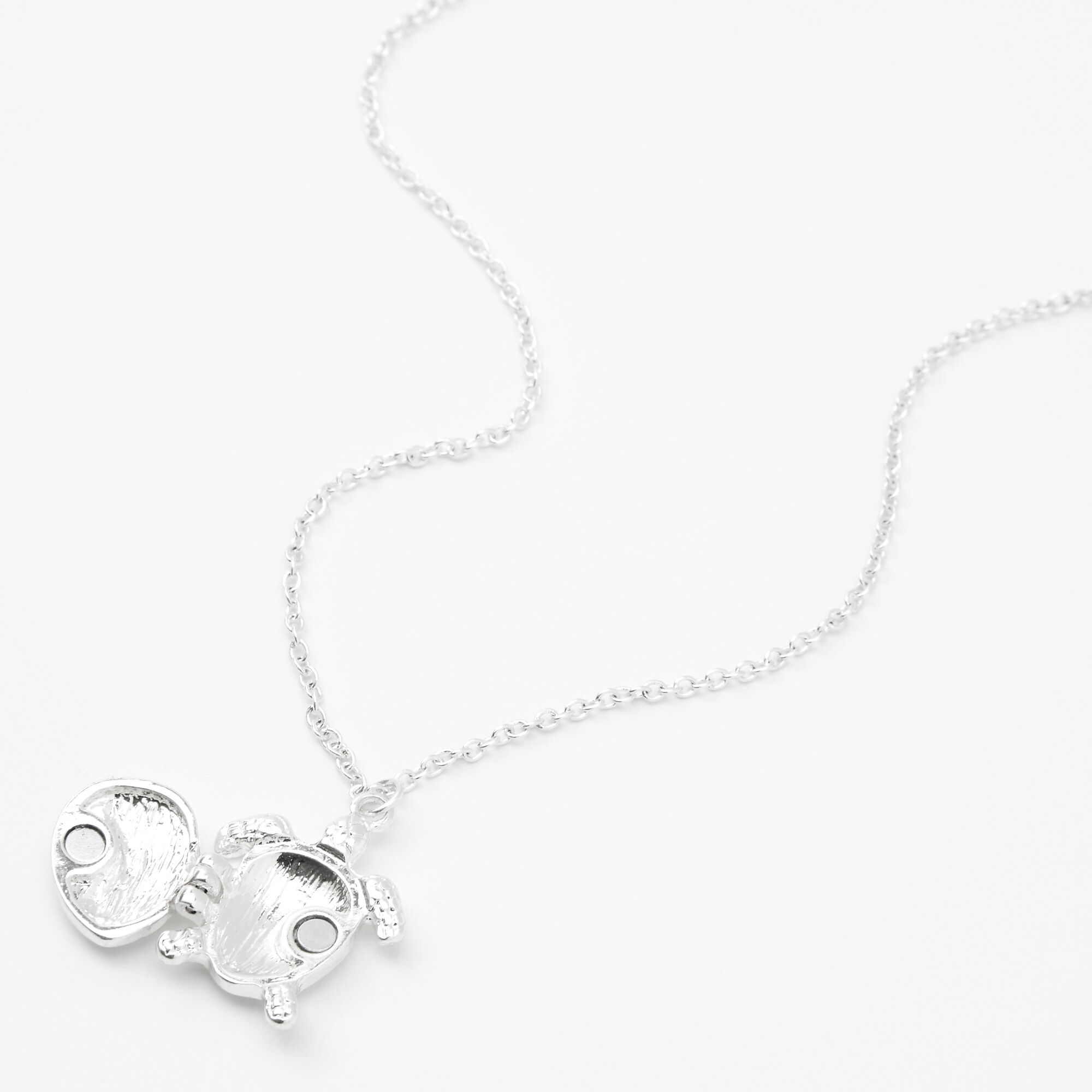Silver Sea Turtle Pendant Necklace,